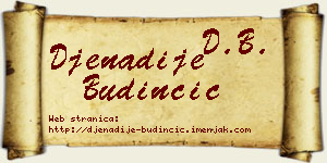 Đenadije Budinčić vizit kartica